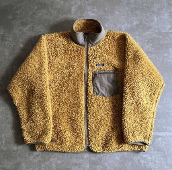 01年 Patagonia Classic Retro Cardigan パタゴニア クラシック レトロ カーディガン テキーラゴールド USA製 L