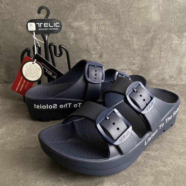 新品 TAKAHIROMIYASHITA The Soloist. タカヒロ ミヤシタ ザ ソロイスト TELIC リカバリー サンダル コラボ 別注 限定 ネイビー 27.5-28cm