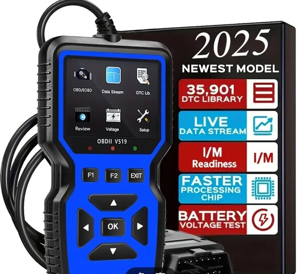 OBD2診断機 スキャナー 故障コード 故障診断機 日本語設定渡し 車両故障診断 自動車 警告灯消灯 青色