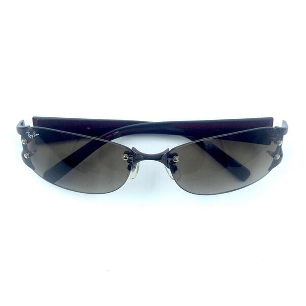■シルク無し■ヴィンテージ■Ray-Ban レイバン RB3397 ブラウン サングラス リムレス アイウェア スポーツサングラス