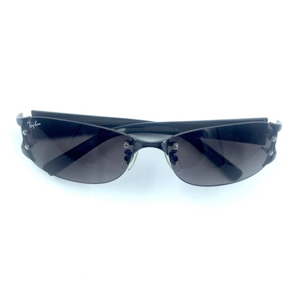 ■シルク無し■ヴィンテージ■Ray-Ban レイバン RB3397 ガンメタル サングラス リムレス アイウェア