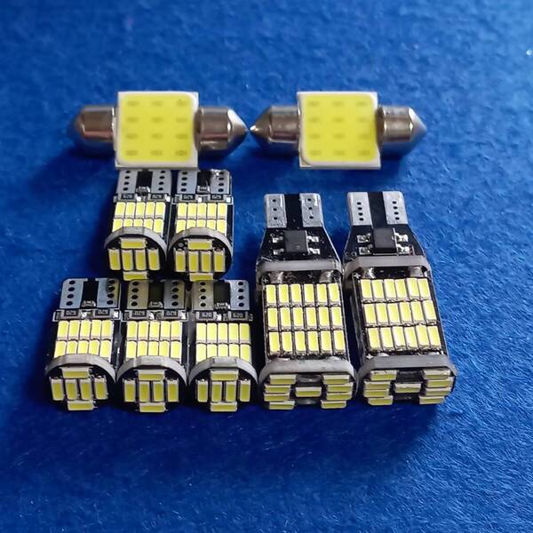 超爆光!スペーシア MK53S MK42S MK32S ルームランプ バックランプ ポジション球 ナンバー灯 T10 LED ホワイト 9個セット スズキ 45/26/t31