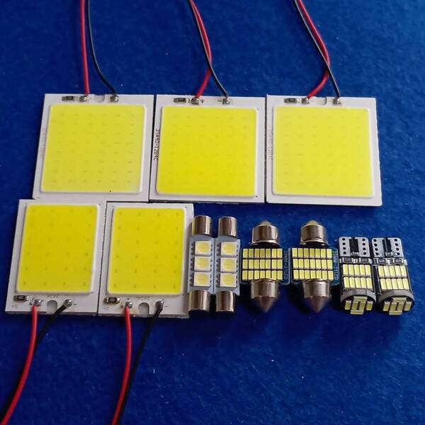 CV1W デリカ D:5ビッグマイナーチェンジ 超爆光! T10 LED ルームランプ COB全面発光 11個セット 三菱 /c48/c24/f3/t28/8