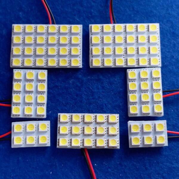 200系 ハイエース5型 超爆光! T10 LED ルームランプ 7個セット ホワイト トヨタ /s24/s15/s12/s6