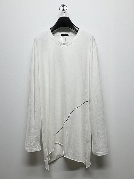 SALE30%OFF/KMRii・ケムリ/Cotton Crack Cut/LS/White・2