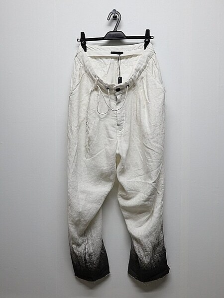 SALE30%OFF/KMRii・ケムリ/Linen Layered Tuck Pants 05/White・2