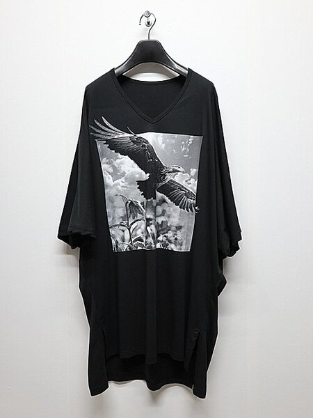 SALE30%OFF/THE ONENESS・ザワンネス/Organic Eco Rayon TENJIKU V Neck Dolman T-Shirt/Black・S