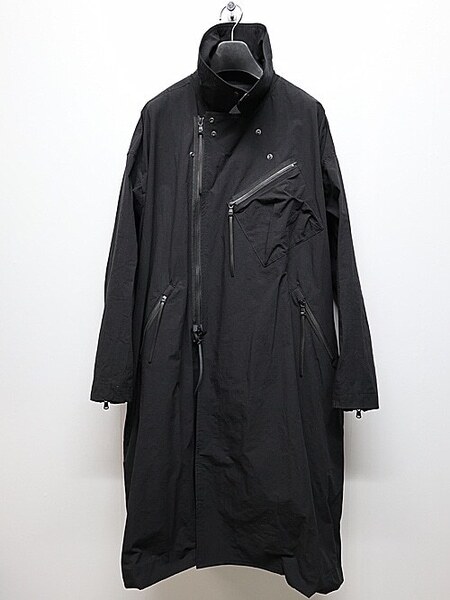 SALE30%OFF/The Viridi-anne・ザ ヴィリディアン/シワ加工撥水ウェザー コート/BLACK・1