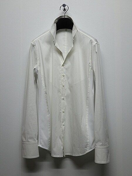 SALE30%OFF/kiryuyrik・キリュウキリュウ/Loan Stand Collar Side Rib Shirt/White・M