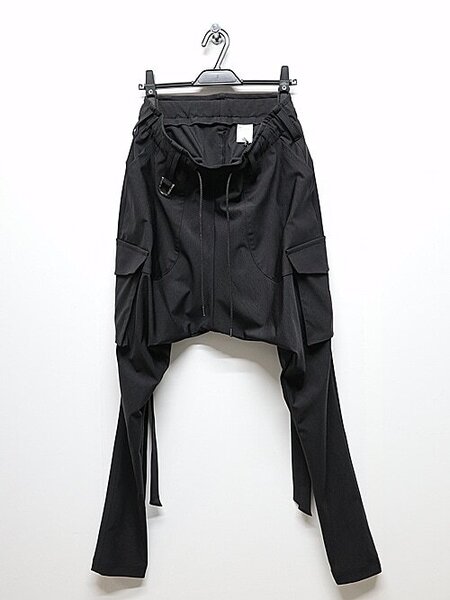 SALE30%OFF/kiryuyrik・キリュウキリュウ/High Tension Jersey Saruel Cargo Pants/Black・L