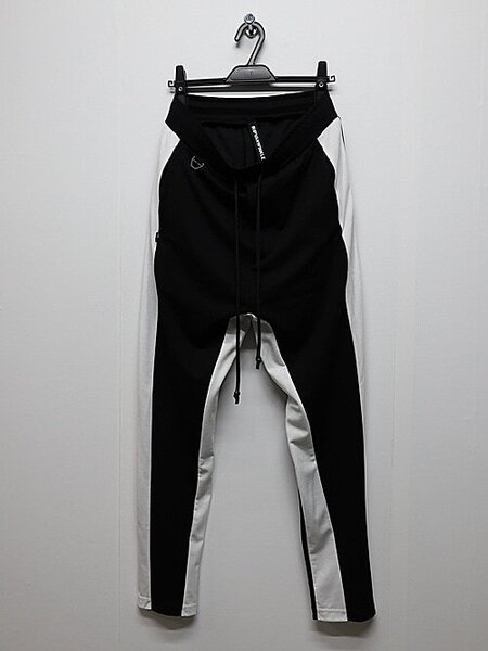 SALE30%OFF/RIPVANWINKLE・リップヴァンウィンクル/Viscose nylon stretch TRACK LINE JERSEY PANTS/BLACK・L