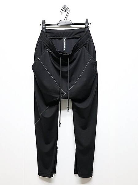 SALE30%OFF/RIPVANWINKLE・リップヴァンウィンクル/Viscose nylon stretch LIGHT SARROUEL JERSEY/BLACK・L