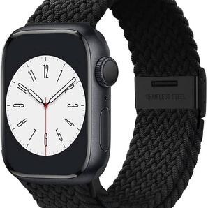 2311109☆ アップルウォッチ バンド Apple Watch バンド 49mm/46mm/45mm/44mm/42mm 編み込み 伸縮 調整可能 スポーツ ナイロン ベルト