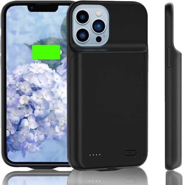 2312057☆ DOKYW iPhone13promax バッテリーケース 6800mAh バッテリー内蔵ケース iphone13 pro max ケース スマホケース PSE認証 ブラック