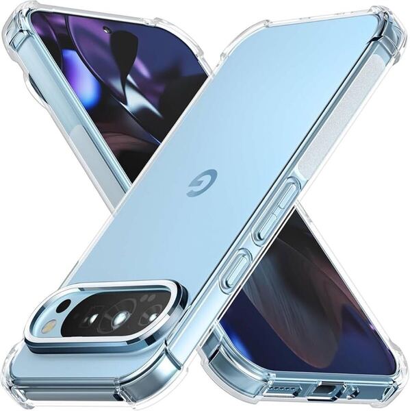 2314028☆ LAYJOY 対応 Google Pixel 9 ケース Google Pixel 9 Pro 耐衝撃 ケース 透明ソフトTPU 軽薄 カバー [ 四隅化保護 (クリア)