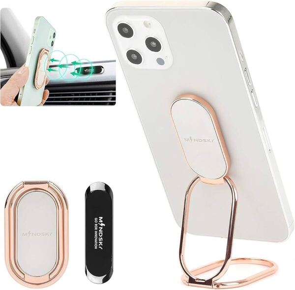 2311100☆ スマホリング 【MindSky2021年業界初製品】、縦置きできるな新バンカーリング、折りたたみ耐久性スマホリング、携帯リングガ角度