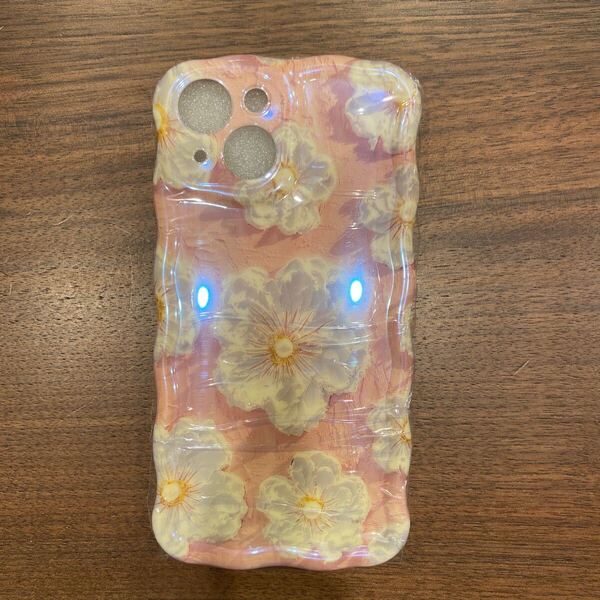 2312059☆ QLTYPRI iPhone 15ケースTPUカバー おしゃれ 韓国 可愛い 花柄 薄型 軽量 耐衝撃 スマホケース ワイヤレス充電対応 - ピンク