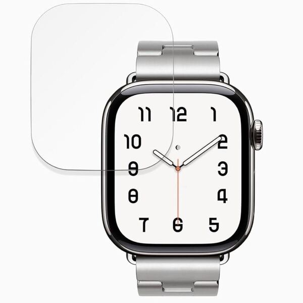 2307112☆ フィルム Apple Watch Hermes Series 10 (ケースサイズ 42mm) 用 保護フィルム 曲面対応 反射低減 指紋低減 日本製