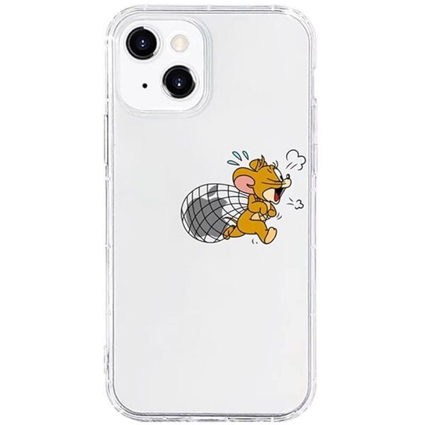 2313103☆ トムとジェリー iPhone12 mini 用 ケース 5.4インチ クリア スマホ ケース カバー TPU 透明 レンズ保護