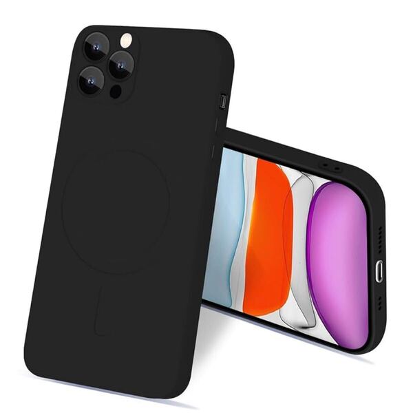 2313128☆ 【bjnosdv】マグセーフ対応 iPhone 11Pro ケース いpほね11Pro MagSafe対応 ワイヤレス充電対応 シリコン 耐衝撃(ブラック)