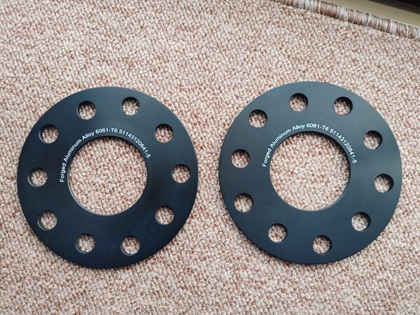 ホンダ専用鍛造5㎜スペーサー2枚 FL5シビック タイプR・RS・FK8.ヴェゼル.レジェンドなどに PCD120 114.3 5穴ハブ径64.1送料無料