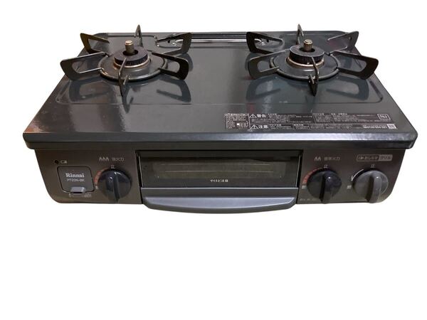 Rinnai リンナイ ガスコンロ 都市ガス用 PT20N-BK ガステーブル コンロ RT34NJH 22年製