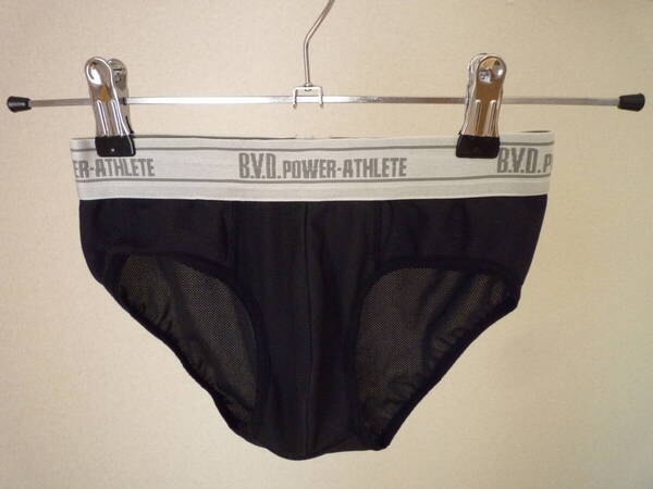 【送料込】(①/4枚在庫) B.V.D. POWER ATHLETE メンズ スーパービキニ メッシュ 黒 S 型番: PA333RR (この他に同型を3枚出品中)