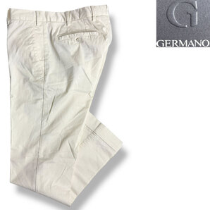 J7212 美品 ジェルマーノ ストレッチノープリーツパンツ ベージュ 46 GERMANO