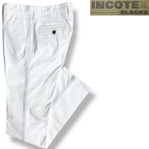 J3530 美品 インコテックススラックス 1ST605 600型 ストレッチ ノープリーツパンツ ホワイト 31 INCOTEX SLACKS