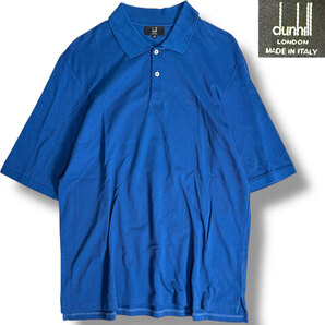 J6229 超美品 ダンヒル リシュモンジャパン正規品 現行タグ 鹿の子ポロシャツ ネイビー XL dunhill