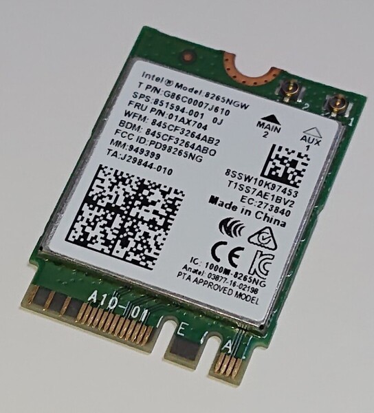 【送料無料】【新品未使用】 Intel 8265NGW 無線LANカード