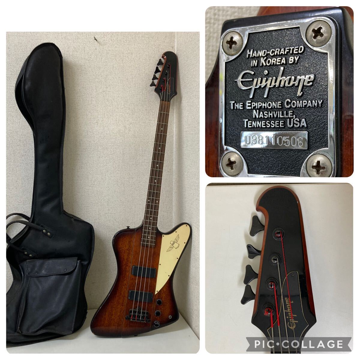 【送料無料/新品】 Yahoo!オークション -「epiphone thunderbird」の落札相場・落札価格 ベース