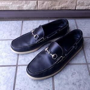 パラブーツ 別注ビームス ビットローファー 9.5 27〜27.5cm ネイビー 検索)Paraboot BEAMS ランス デッキシューズ