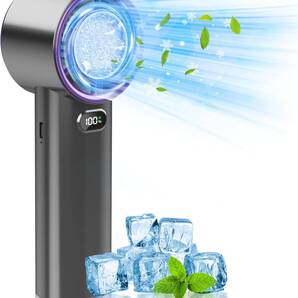 ハンディファン 冷却プレート【2025夏新&100無段階風量調整・4000mAh大容量】ハンディ扇風機 高速ドローンモーター搭載 強力送風