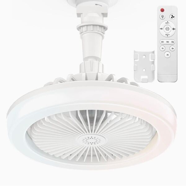 LED シーリングファンライト シーリングファン リモコン付き 調光調色 シーリングライト ファン付き 脱衣所 角度調節 静音 E26型&引掛け型