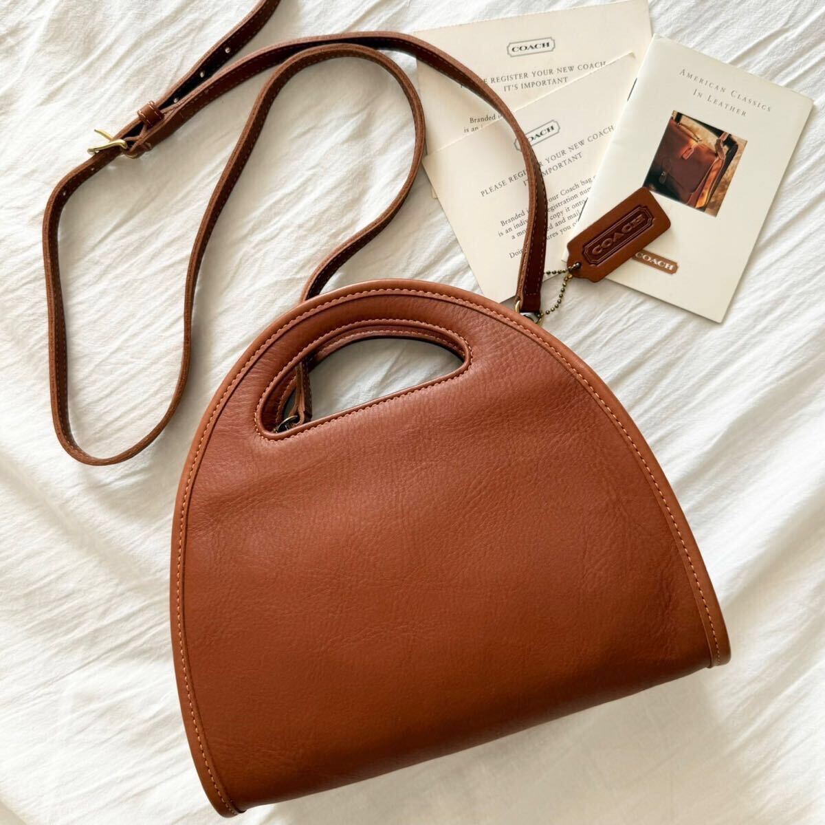 1円 極美品 COACH オールドコーチ カーフレザー ブラック 2way