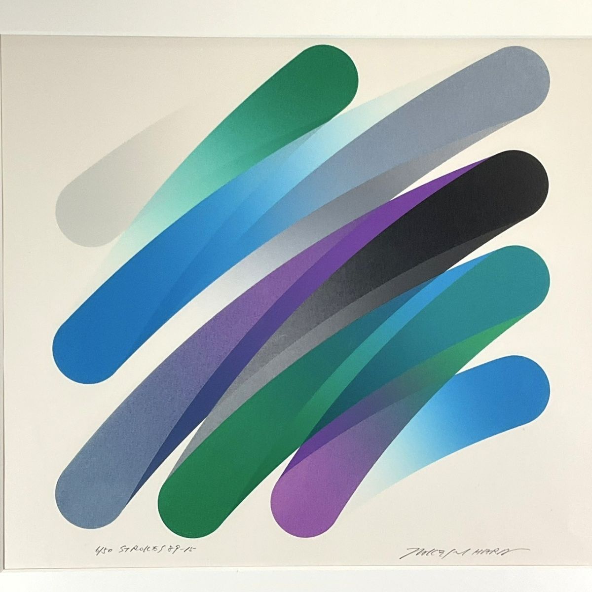 原健「Strokes」リトグラフ 直筆サイン入り 限定40点 額縁入り