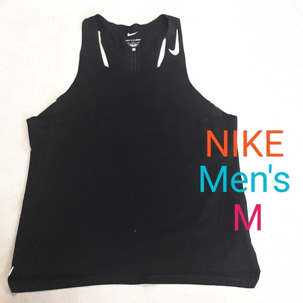 【超美品】NIKE ナイキ エアロスイフト メンズM ランニング ジョギング マラソン タンクトップ スポーツジム トレーニング 筋肉 ロゴ