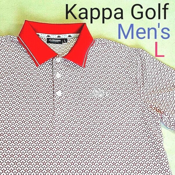 【超美品】Kappa Golf カッパゴルフ メンズLL 半袖ゴルフポロシャツ ゴルフシャツ ゴルフポロシャツ 袖ポロシャツ シルバー キラキラ
