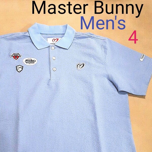 【超美品】 MASTER BUNNY マスターバニーエディション メンズ4 M相当 半袖ポロシャツ ポロシャツ 半袖 ゴルフウェア ゴルフポロシャツ