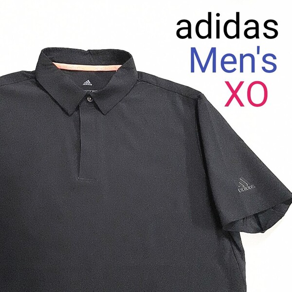 【超美品】adidas アディダス メンズXO 半袖ポロシャツ ポロシャツ ゴルフシャツ ゴルフウェア 立体ロゴ ストレッチ