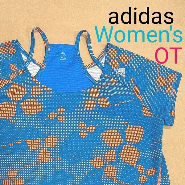 【超美品】adidas アディダス レディースOT スポーツシャツ スポーツジム スポーツウェア ヨガ フィットネス ピラティス