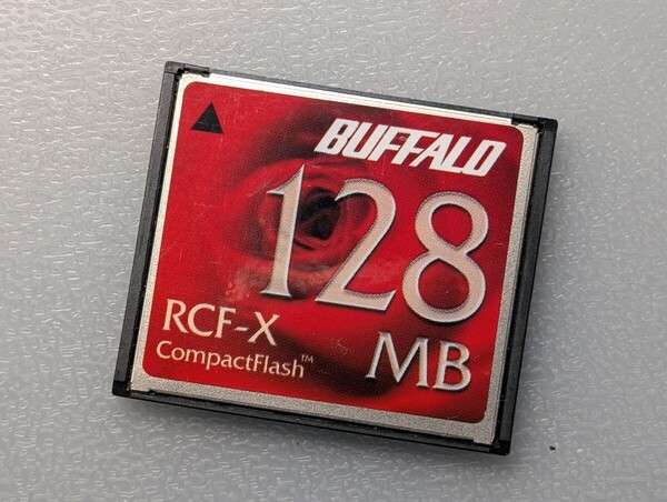 BUFFALO CompactFlash RCF-X 128MB CFカード ケース付き バッファロー コンパクトフラッシュ メモリーカード 動作確認済み
