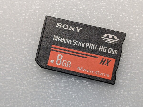 SONY Memory Stick PRO-HG Duo 8GB HX MS-HX8B ケース付き ソニー メモリースティック プロ デュオ PSP メモリーカード 動作確認済み