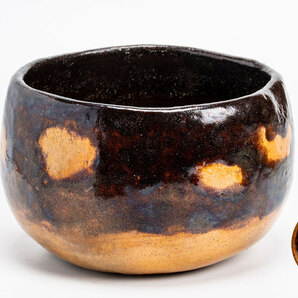 9代大樋長左衛門作 本阿弥光悦 紙屋写し 楽茶碗「茶道具・抹茶茶碗」共箱 【真作保証】送料無料