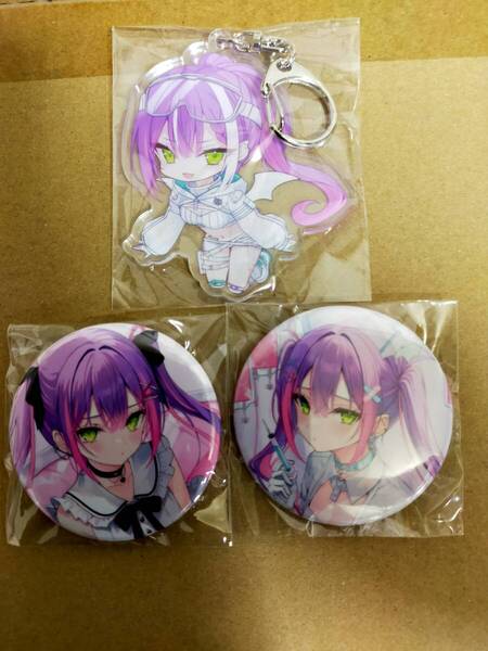 【新品正規品】C104 北乃ゆきと 常闇トワ アクリルキーホルダー&缶バッチ2個 hololive ホロライブ