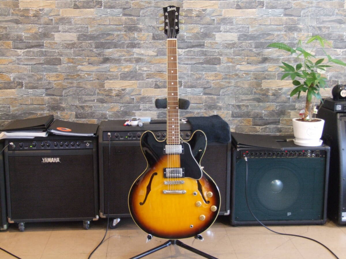 BURNY RSA-55 エレキギター ケース付 （Burny RSA-55 ES-335