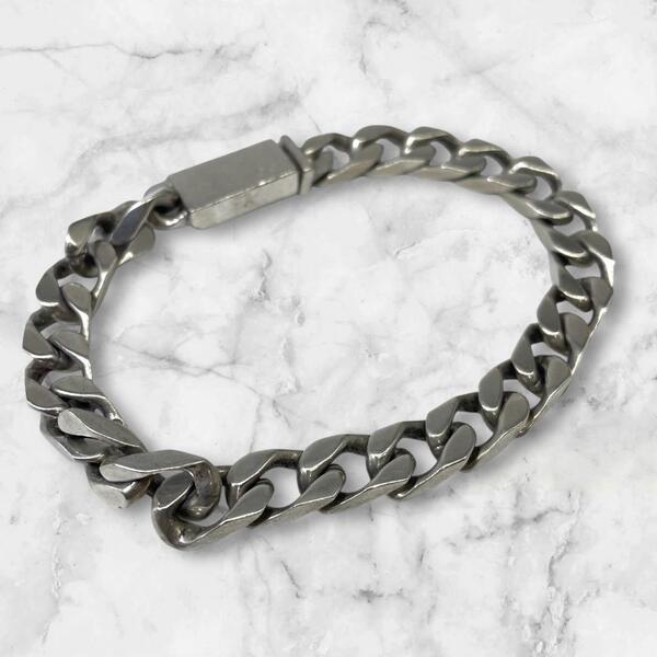 GUCCI グッチ ブレスレット アクセサリー 喜平チェーン ロゴ シルバー925 メンズ