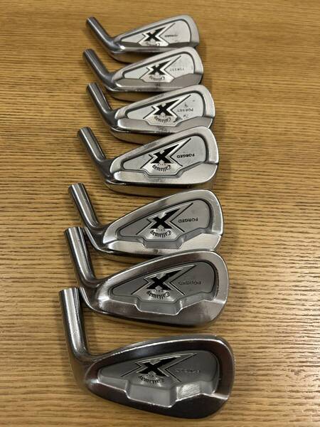送料無料!名器!キャロウェイXFORGED アイアン ヘッドのみ 4〜Pまで7個 Xフォージド2007
