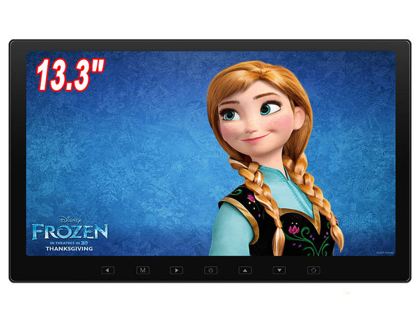 訳あり商品・未使用品 13.3インチ 1080P リアモニター 車載モニター 軽量 HDMI 薄型